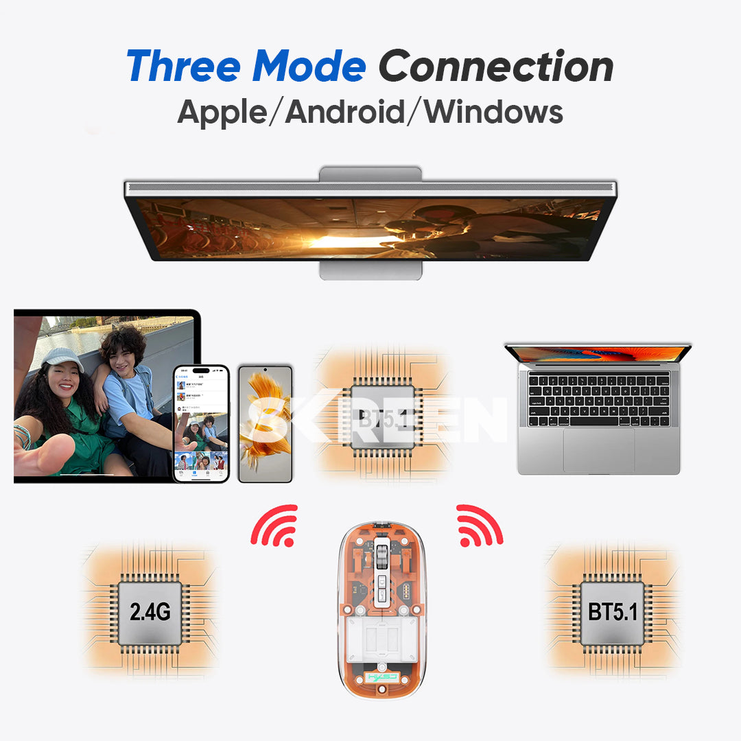 ClearClick Wireless Transparent Mouse | Skreen